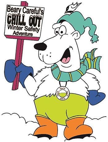 Illustration of Beary Careful, Chill-Out Mascot