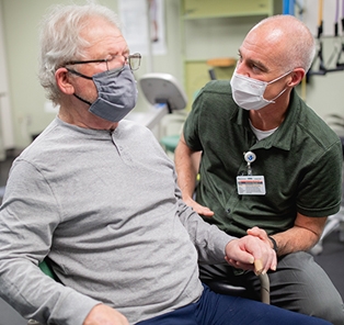 Rehabilitation patient with specialist