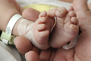 Newborn baby feet
