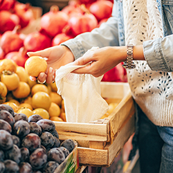 Woman shopping for produce