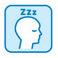 Illustration of sleeping person